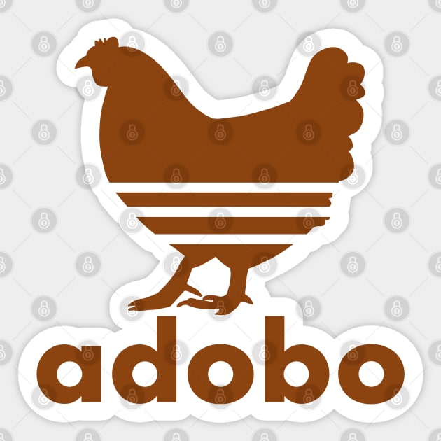 ADOBO CHICKEN FILIPINO POCKET DESIGN BROWN Sticker by Aydapadi Studio